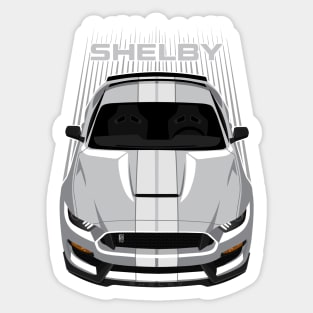 Ford Mustang Shelby GT350 2015 - 2020 - Silver - White Stripes Sticker